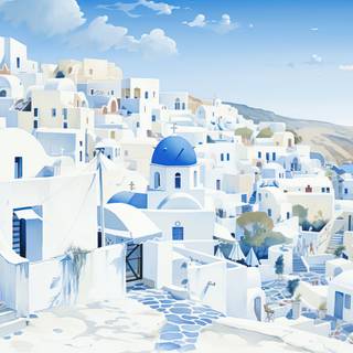 Serene Santorini Village