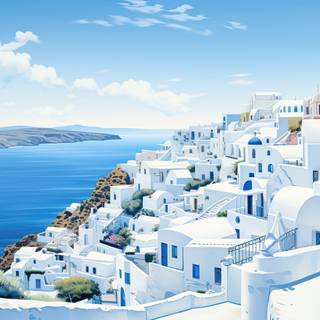Serene Santorini Village