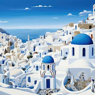 Serene Santorini Village