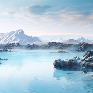 Tranquil Reflections of Blue Lagoon