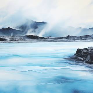 Tranquil Reflections of Blue Lagoon