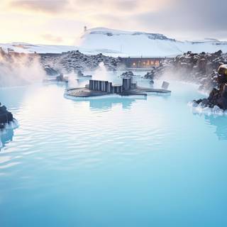 Tranquil Reflections of Blue Lagoon