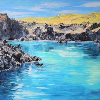 Tranquil Reflections of Blue Lagoon