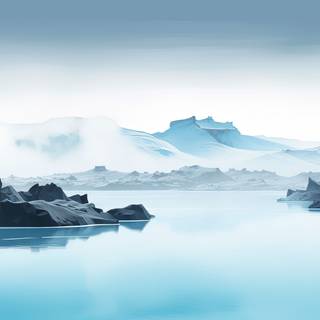 Tranquil Reflections of Blue Lagoon