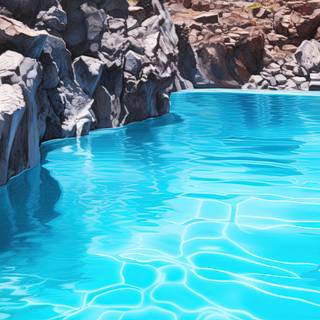 Tranquil Reflections of Blue Lagoon