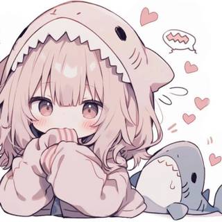 cute shark anime girl