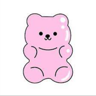 cute pink gummy bear