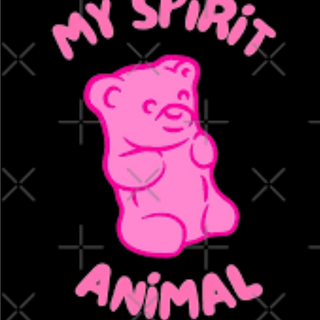 cute pink gummy bear