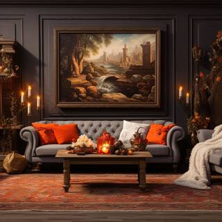 Festive Holiday Living Room
