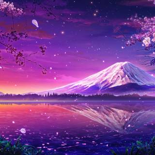 Mount Fuji Cherry Blossom Scenery