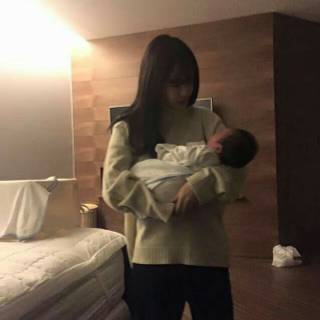 Me and my newborn son ha-joon 