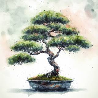 Bonsai Watercolor