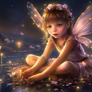 Cute baby fairy