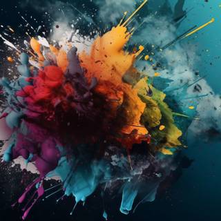Colourful explosion