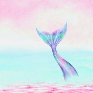 mermaid background purple pink and blue