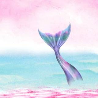 mermaid background purple pink and blue
