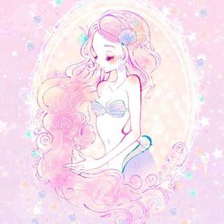 mermaid background purple pink 