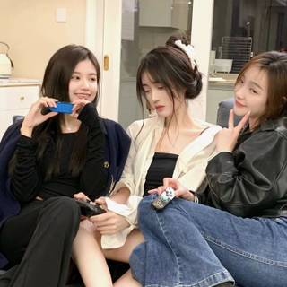 Me and my best friend Mi-cha and my good friend Sunghoon