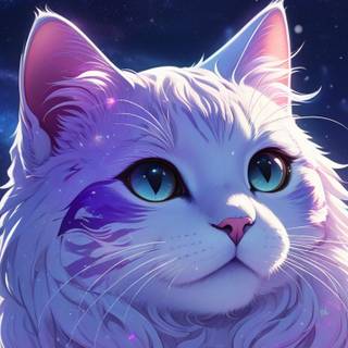 galaxy cat in the snow