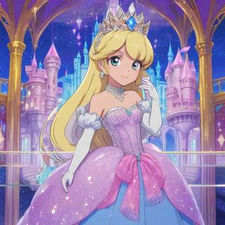 Diamond princess in a diamond castle