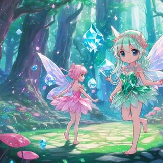 Diamond Fairies in the forest