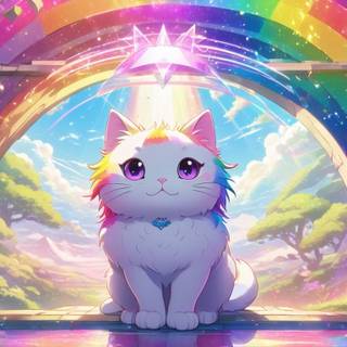 Rainbow portal with rainbow cat 2