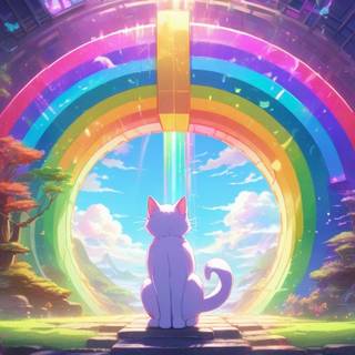 Rainbow portal with rainbow cat 3