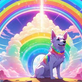 Rainbow portal with rainbow dog 2