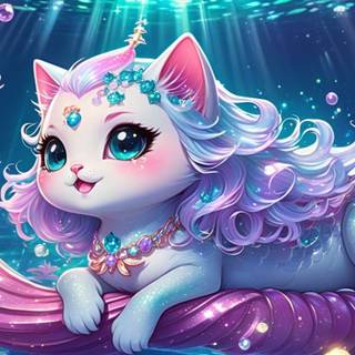 Kawaii Mermaid Cat 2