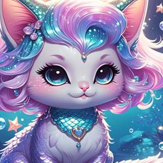 Kawaii Mermaid Cat 3