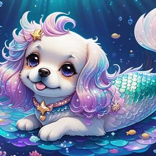 Kawaii Mermaid Dog