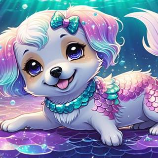 Kawaii Mermaid Dog 3