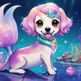 Kawaii Mermaid Dog 5