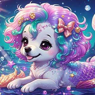 Kawaii Mermaid Dog 6