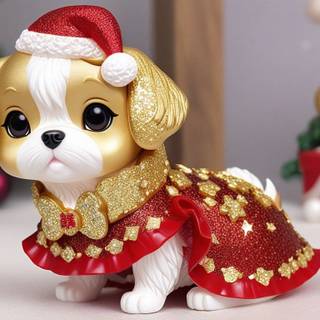 AI Christmas Anime Toy puppy 2