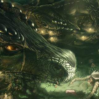 Natural Specify Dragon and Little Girl