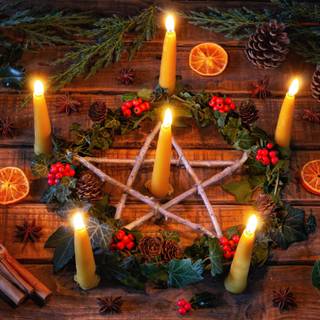 Christmas decoration with candles