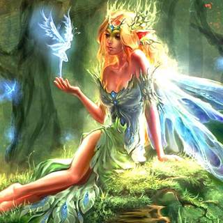 Cute Anime forest fairy