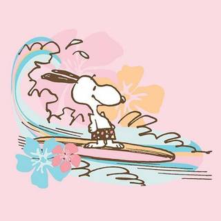 snoopy surfing