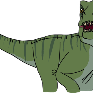 Green the velociraptor render 1