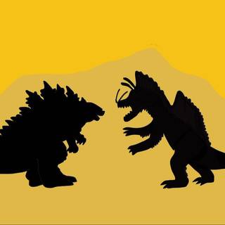 Godzilla fight titans titanosaurus cave painting