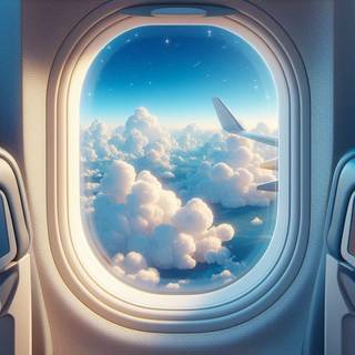 Out of an airplane window