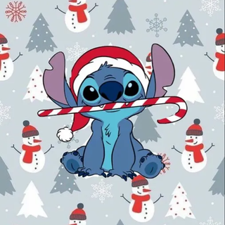 Stich w/  candy cane