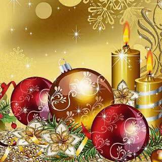 Golden Candle and decorations