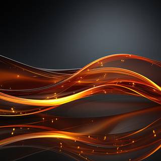 Amber Glow Lines on Black