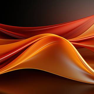 Amber Glow Lines on Black