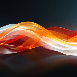 Amber Glow Lines on Black