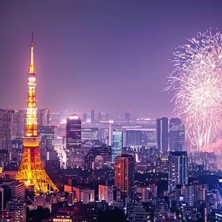 Tokyo Towers Firework Spectacle of Joy