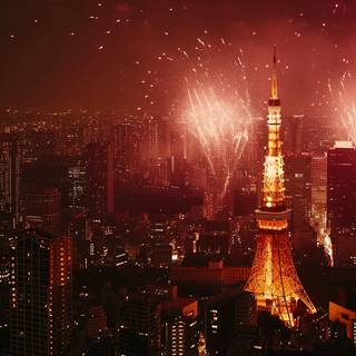 Tokyo Towers Firework Spectacle of Joy