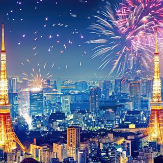 Tokyo Towers Firework Spectacle of Joy